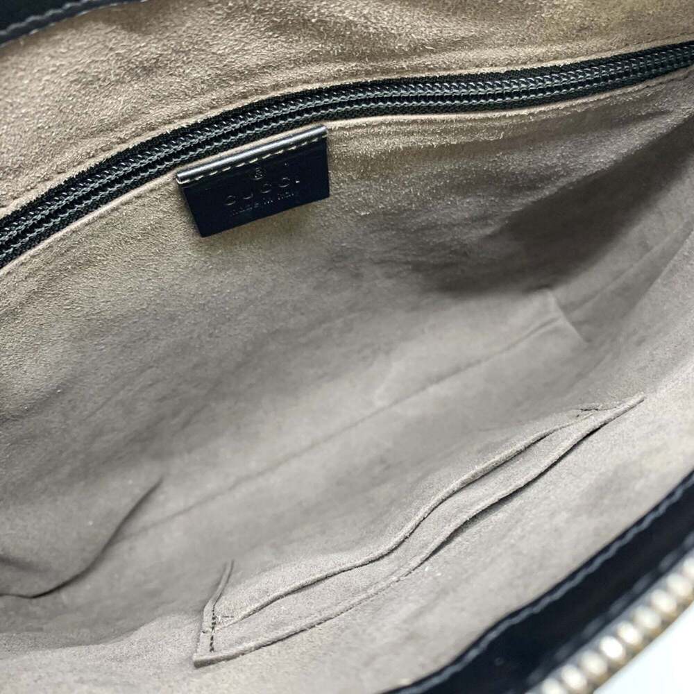 GUCCI Black Leather Shoulder Bag - Picture 6 of 8